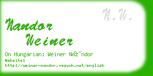 nandor weiner business card